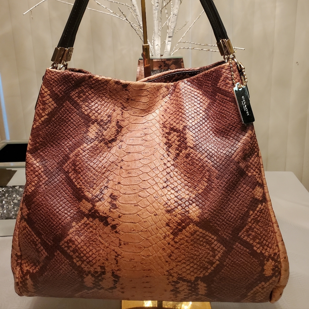 Coach Limited Edition Phoebe Python Leather Shoul… - image 2